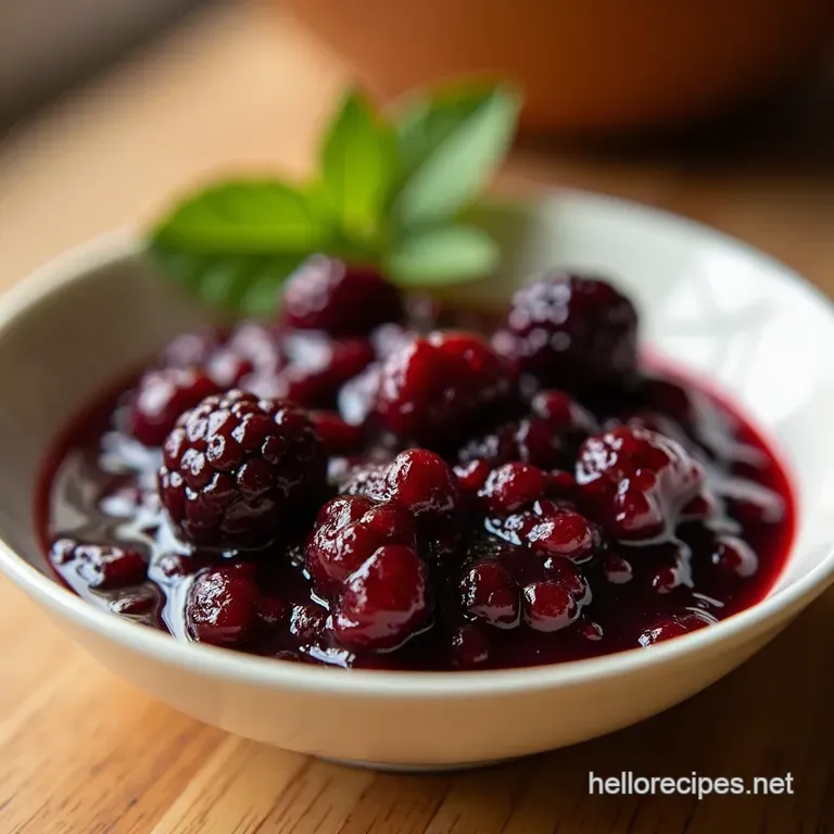 Jeweltoned Blackberry Chutney presentation