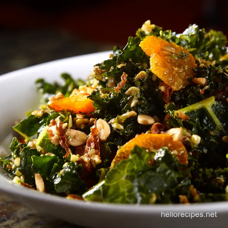 Kale Yeah Citrus Almond Power Salad presentation