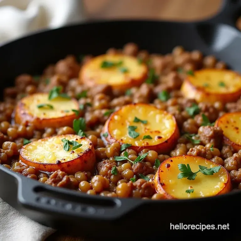 The Weeknight Wonder Rustic German Potato and Minced Meat Skillet Kartoffelpfanne mit Hackfleisch