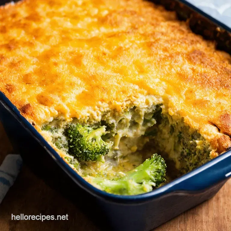 Keto Cheesy Broccoli Casserole presentation