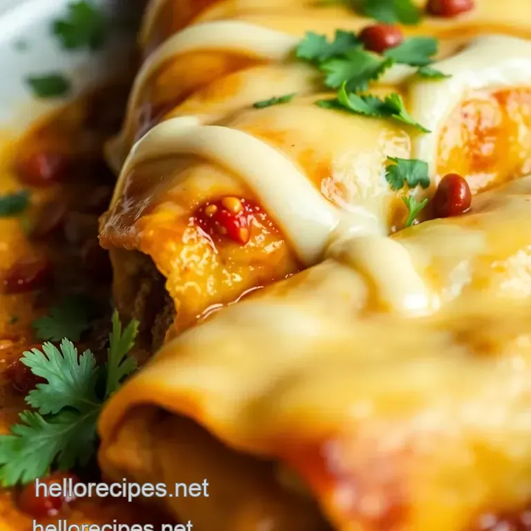 Kickin' Beef Enchiladas with Chipotle Crema presentation