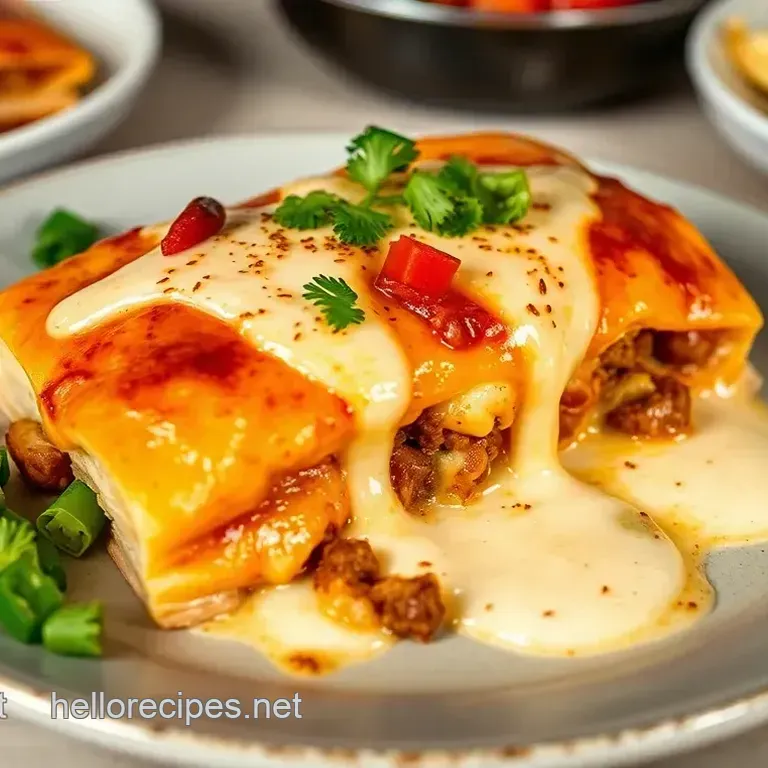 Kickin Beef Enchiladas with Chipotle Crema