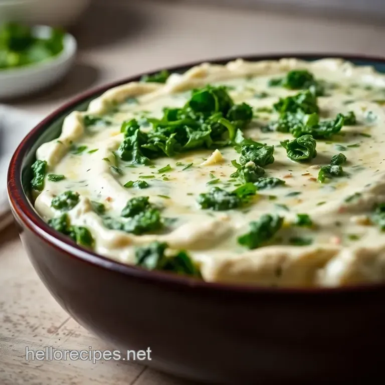 Knorr' s Creamy Spinach Dip with a Twist presentation