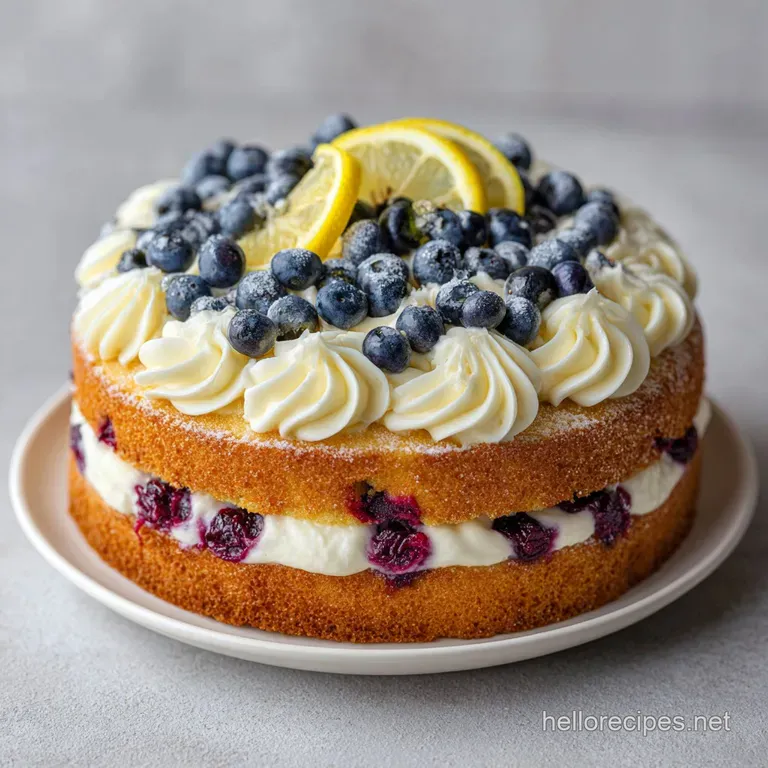 Lemon Blueberry Cake: Ultra-Moist and Tangy