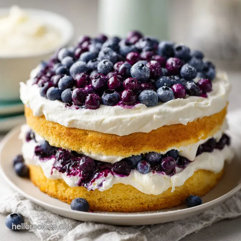Lemon Blueberry Layer Cake: Moist and Zesty