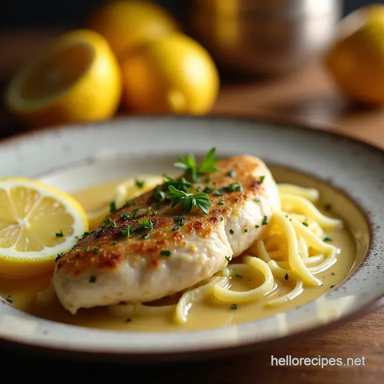 Lemon Chicken Piccata a Zesty Italian Classic presentation