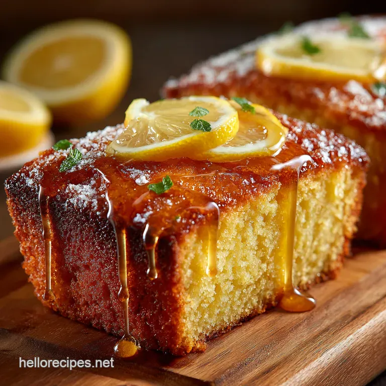 Lemon Drizzle Cake a Proper British Classic presentation