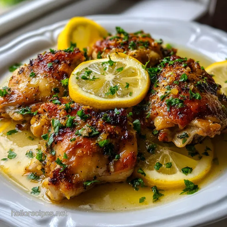 Lemon Garlic Butter Chicken Thighs Recipe with Green Beans