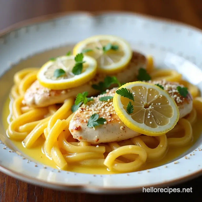 Lemon Pecorino Crusted Chicken with Dreamy Lemon Sauce