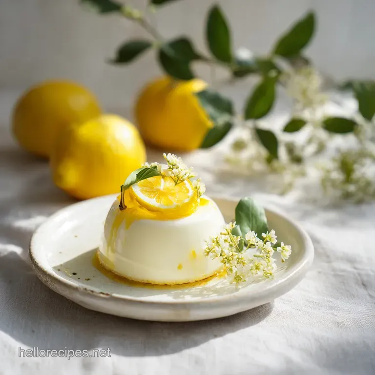 Elegant lemon bar slice on a white plate, garnished with powdered sugar and a sprig of fresh mint. Tangy and sweet!