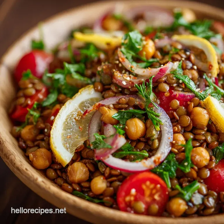 Lemony Lentil and Chickpea Salad the Brightest Summer Meal Prep Staple presentation