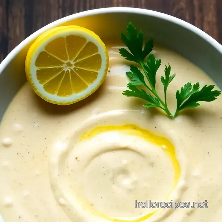 Luscious Lemon Tahini Dressing presentation