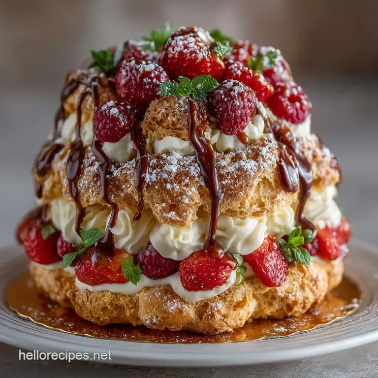 The Great British Cream Puff Cake Vanilla Custard Showstopper