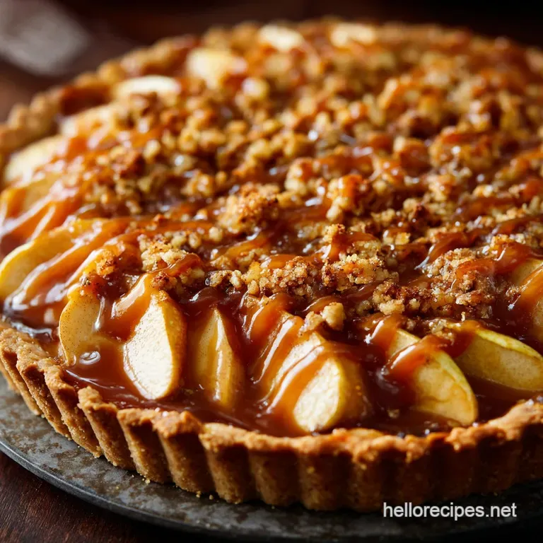 Make Ahead Thanksgiving Desserts: Salted Caramel Apple Crumble Tart