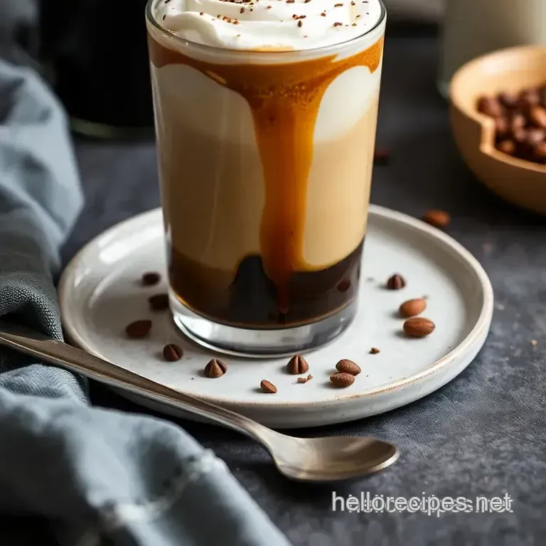 Almond Milk Sprinkle Coffee Delight presentation