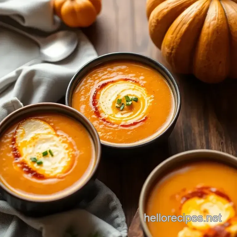 Spicy Pumpkin Soup with Grilled Cheese presentation