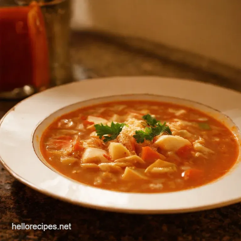 Mama Mias Minestrone presentation