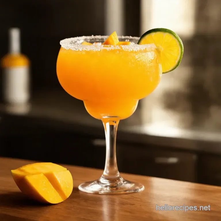 Mango Tango Margarita: Sunshine in a Glass presentation