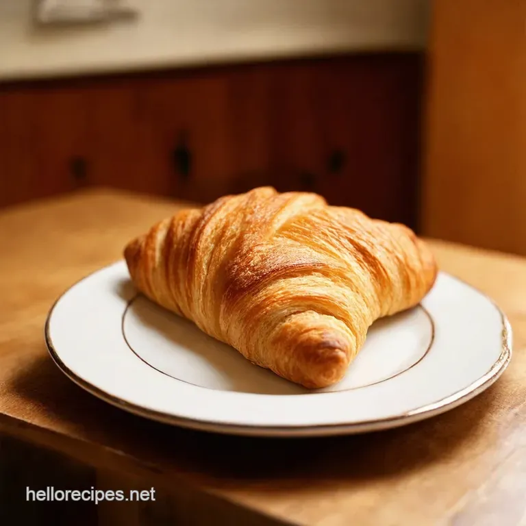 Maplemustard Breakfast Croissant Sandwich presentation