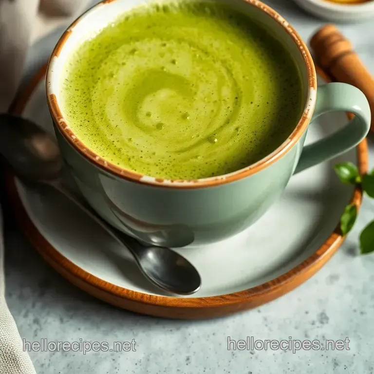 Marvellous Matcha Green Tea Latte presentation