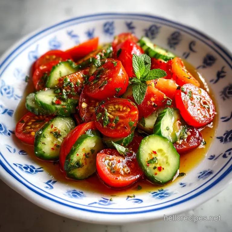Mediterranean Cucumber Tomato Salad Recipe
