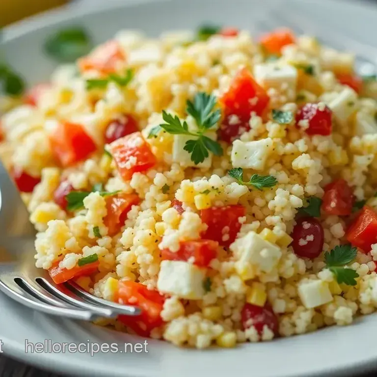 Mediterranean Pearl Couscous Salad with Lemon-Herb Vinaigrette