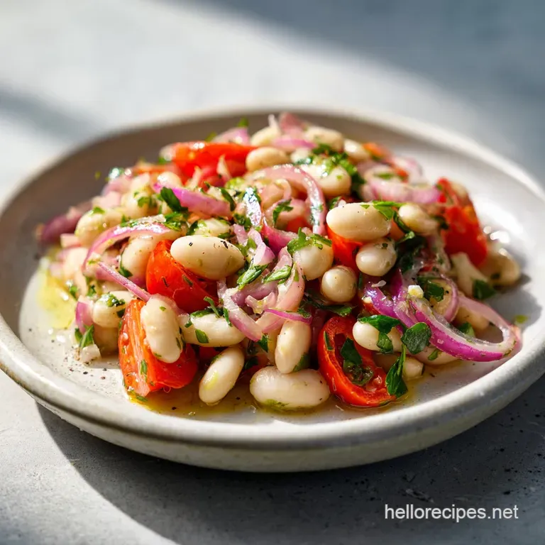 Mediterranean White Bean Salad: Zesty and Velvety