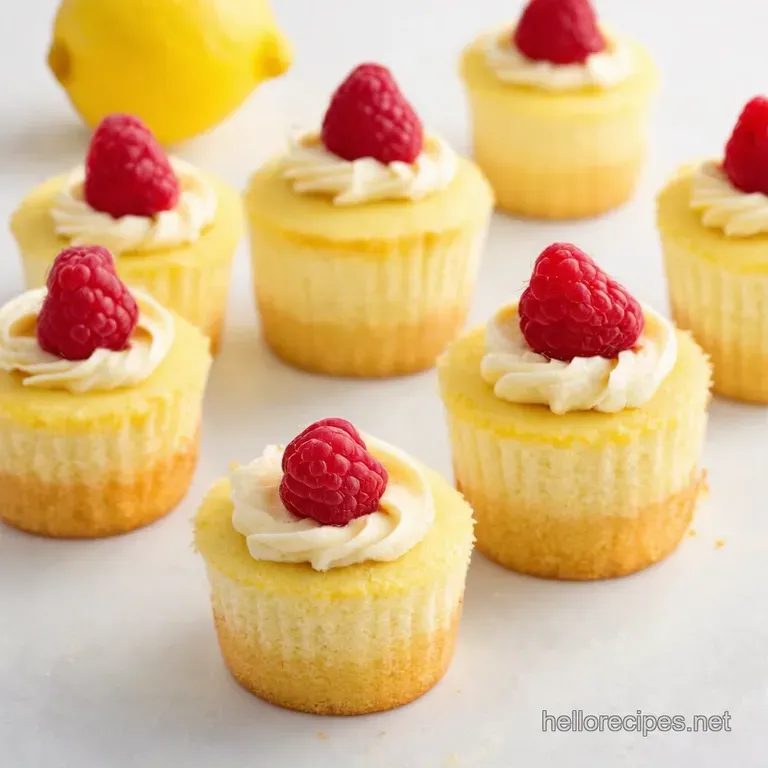 Mini Lemon Raspberry Drizzle Cakes with Pink Ombre Glaze