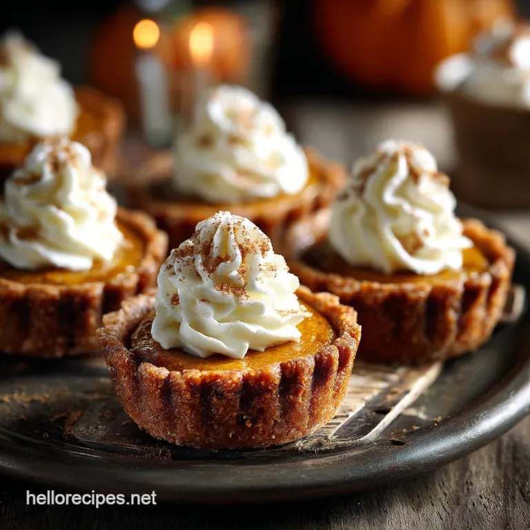 Mini Pumpkin Pies: the Ultimate Creamy Perfectly Portioned Fall Dessert presentation