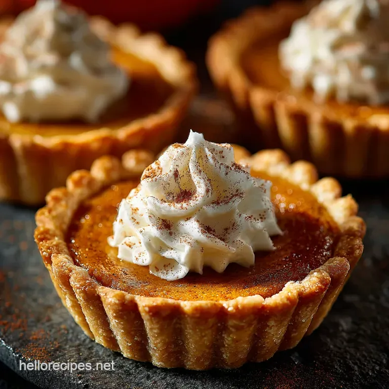 Mini Pumpkin Pies Perfectly Spiced Recipe for Elegant Mini Desserts presentation