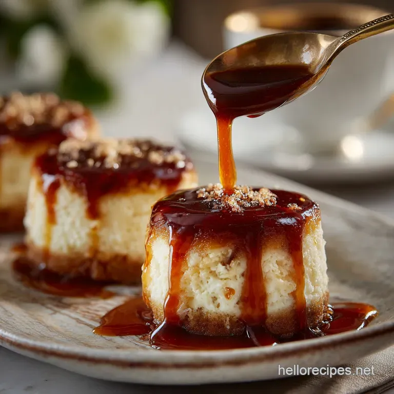 Individual Cheesecakes with Silky Salted Caramel Drizzle a Proper Job presentation