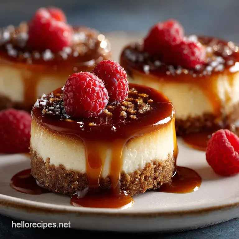 Individual Cheesecakes with Silky Salted Caramel Drizzle A Proper Job