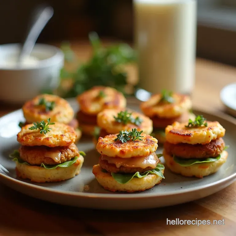 Mini Vegan Full English Hash Bites presentation