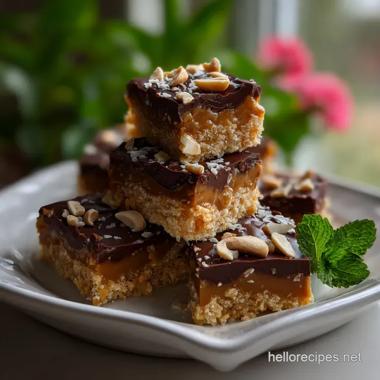 NoBake Peanut Butter Cup Bars Minimalist: Fudge Texture