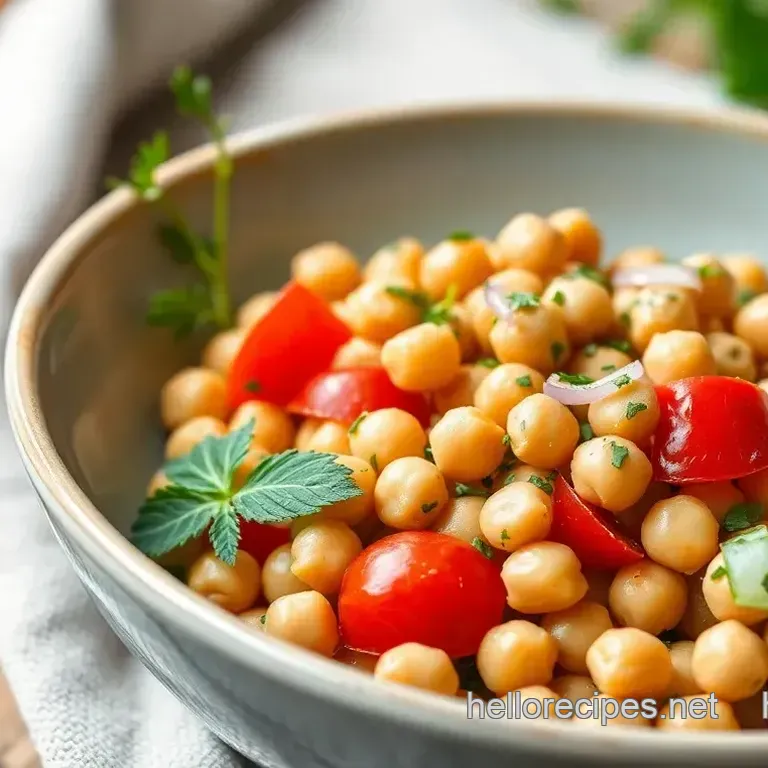 Fresh Chickpea Salad with Zesty Lemon Dressing