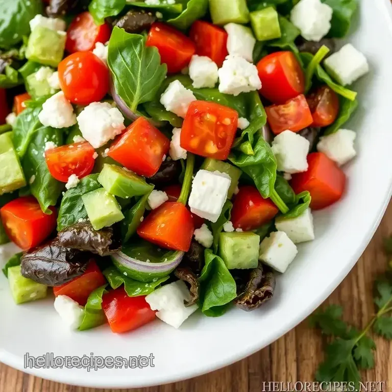 Vibrant Fresh Greens Salad with Citrus Vinaigrette presentation