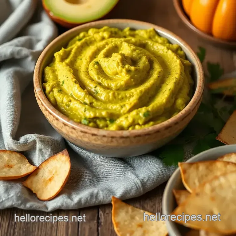 Mix Pumpkin Guacamole - A Festive Dip presentation