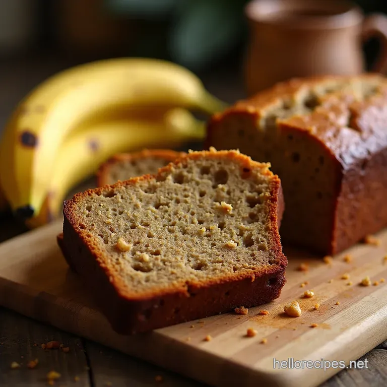 The Nothingleftbehind Seriously Moist Banana Bread presentation