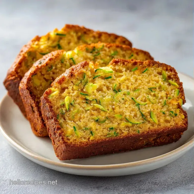 Thick slice of moist, spiced quick bread topped with melting butter on a rustic linen napkin and ceramic plate.