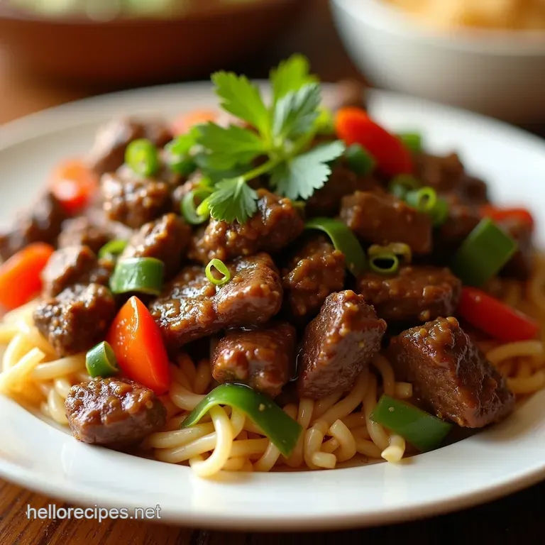 Mongolian Minced Beef Blitz Stirfried Flavor Bomb presentation