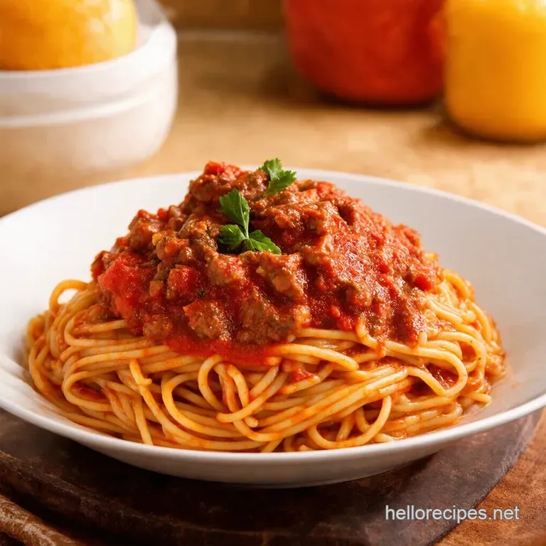 Nanssecretingredient Hearty Meat Sauce presentation