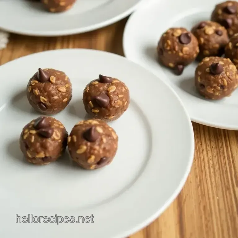 Decadent No-Bake Chocolate Oat Bites presentation