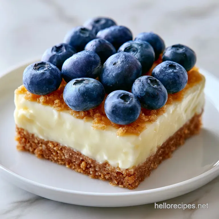 No Bake Lemon Blueberry Cream Cake: Guilt-Free
