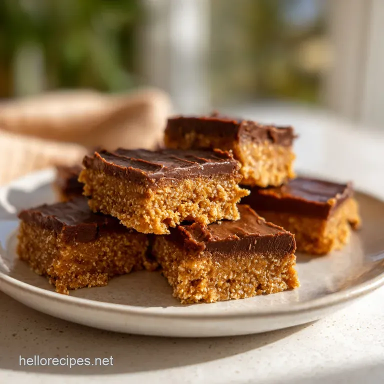 No Bake Peanut Butter Bars: Silky and Crisp