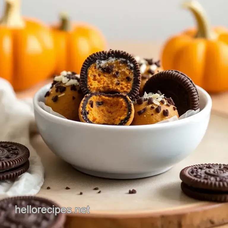 No-Bake Pumpkin Oreo Balls Delight presentation
