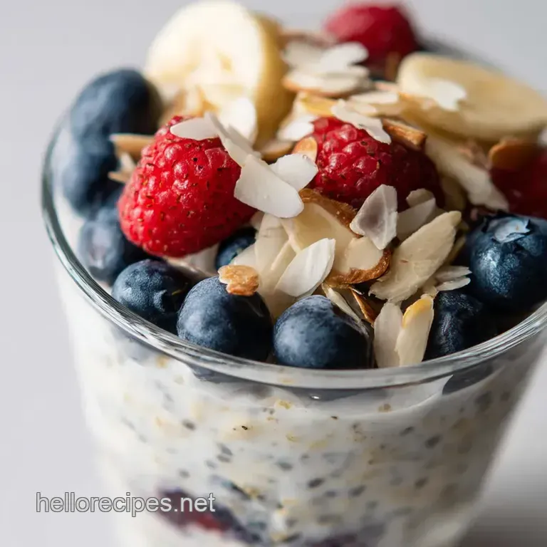 No-Cook Morning Glory Overnight Oats presentation