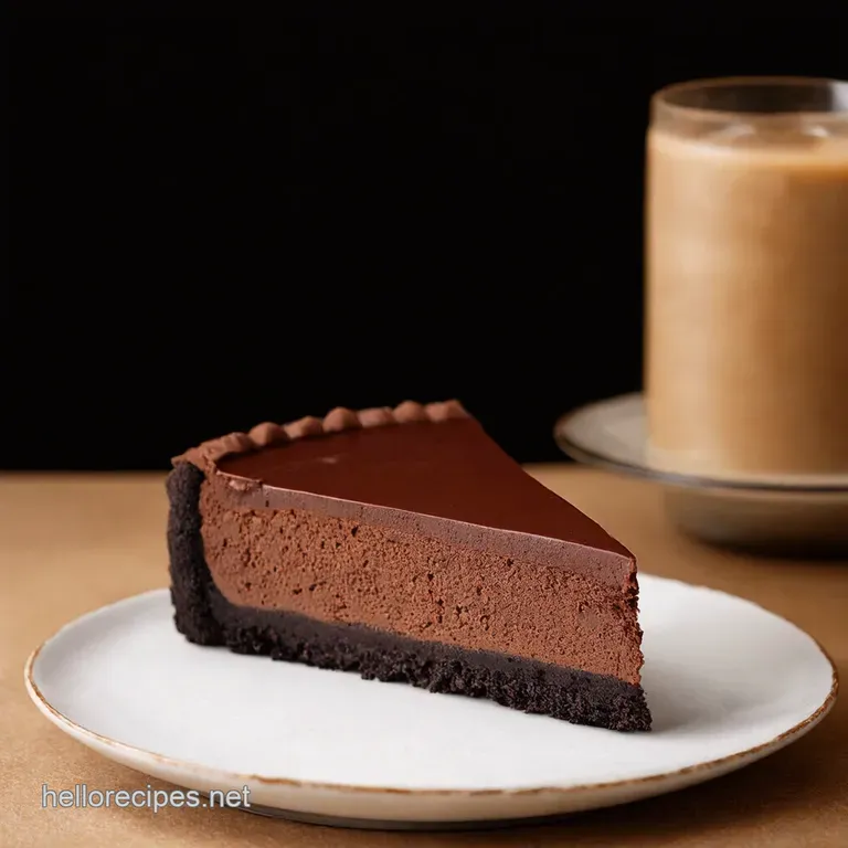 Nobake Espresso Chocolate Dream Cheesecake presentation