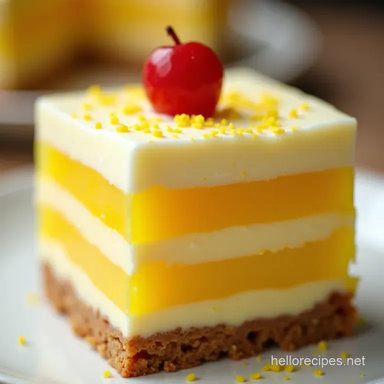 Sunshine Layers The Ultimate NoBake Lemon Lush Dessert