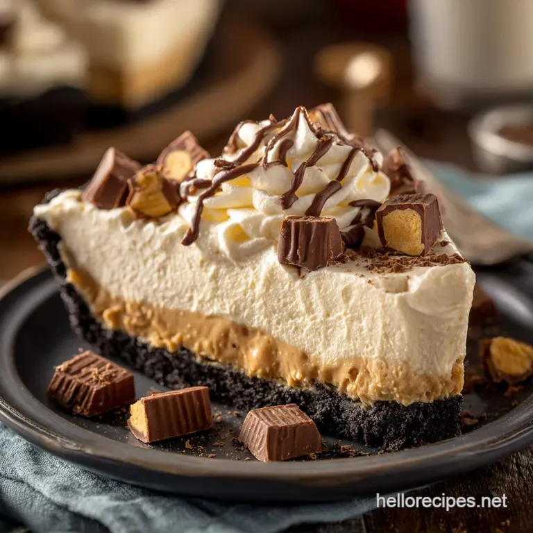 Nobake Peanut Butter Pie: Velvety Smooth Ultra-Creamy No-Oven Needed presentation