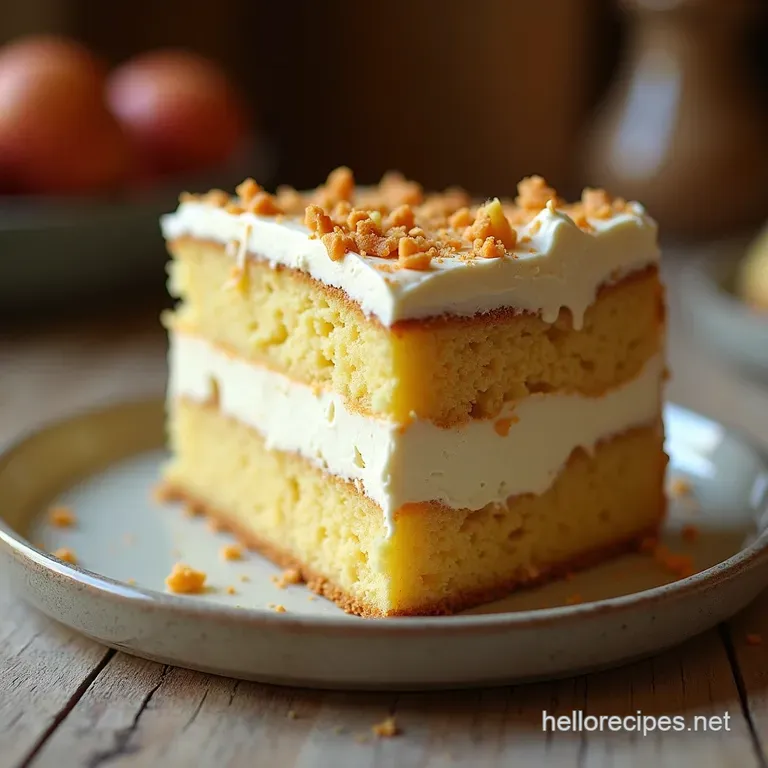 The Effortless English Garden NoBake Vanilla Cream Dream Cake presentation